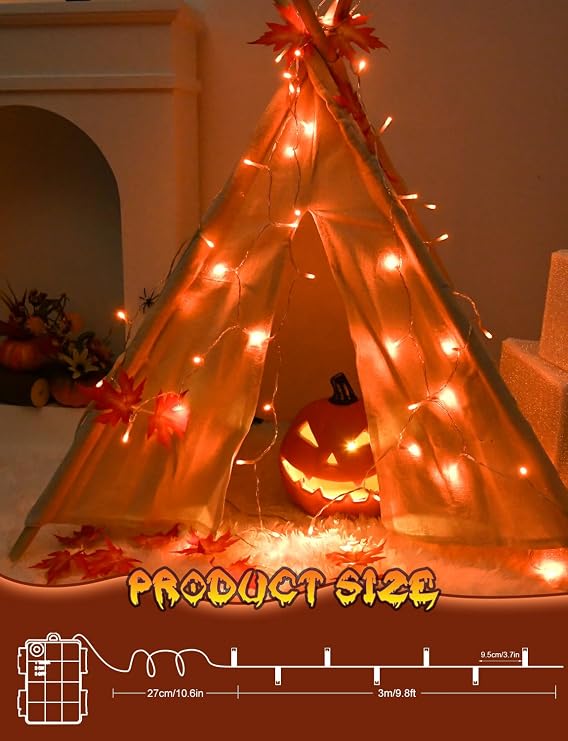 Halloween String Lights Battery Operated with Timer