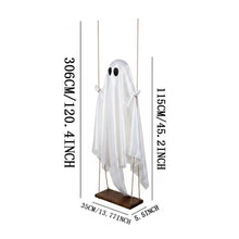 Lighted Swing Ghost with Wooden Board